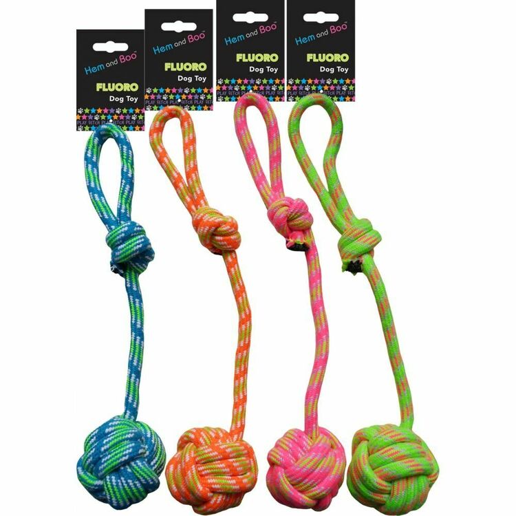 Rope Toy Long Fluro (Hem & Boo)