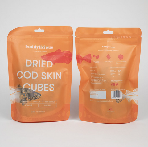 Dried Cod Skin Cubes 100g (Buddylicious)
