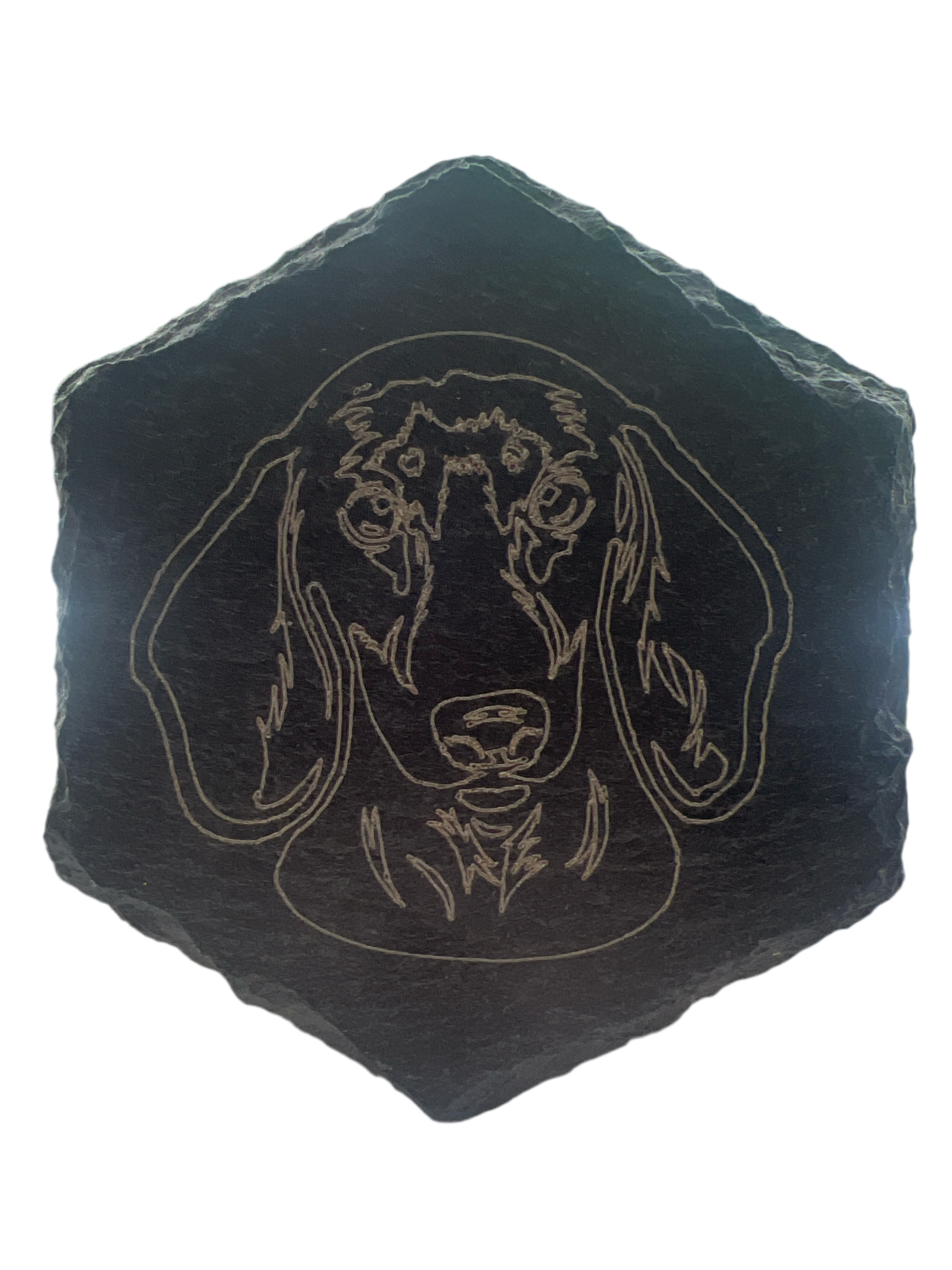 Dog Head Slate Coasters (SnowPaw Engraving)