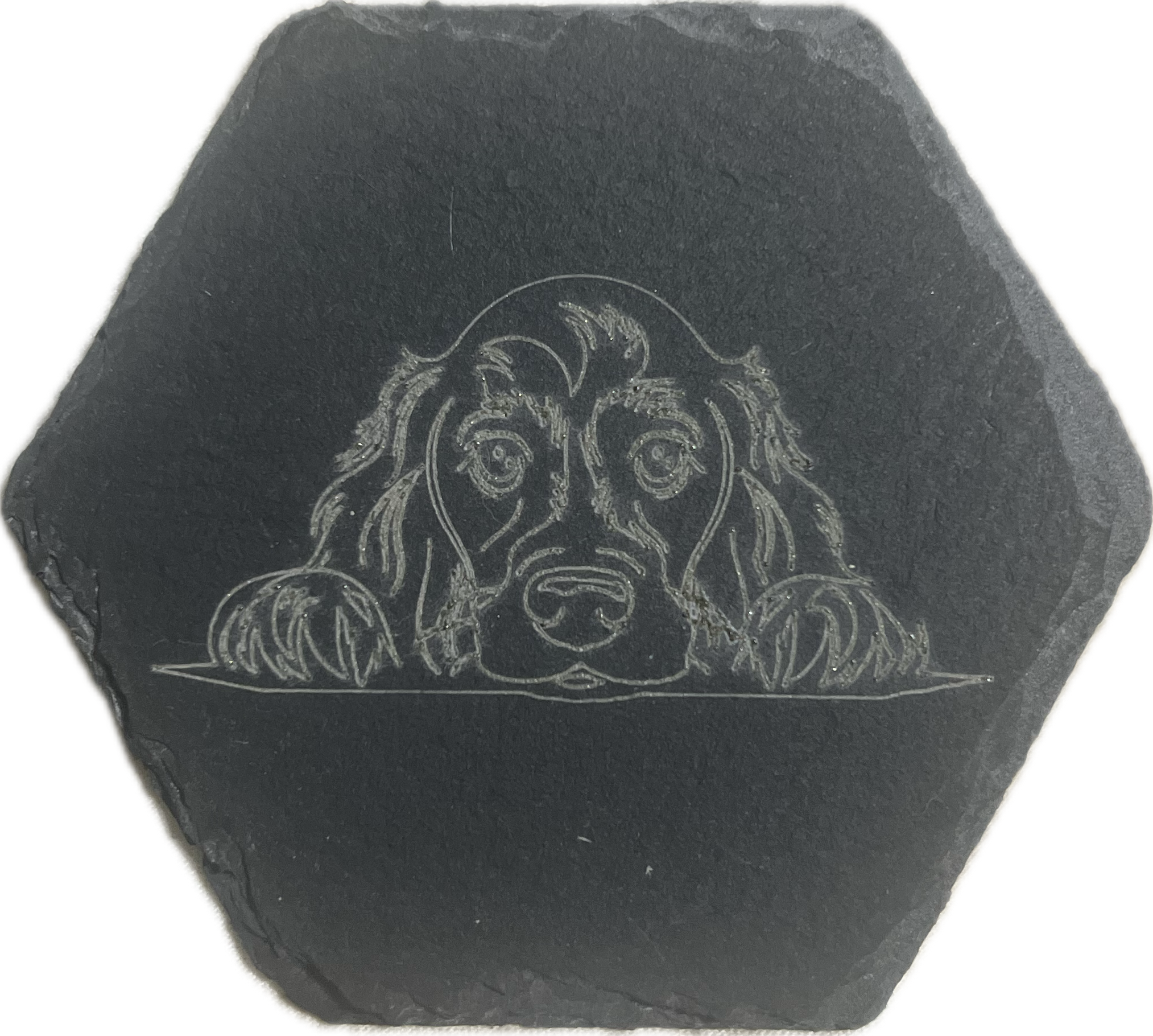 Dog Head Slate Coasters (SnowPaw Engraving)