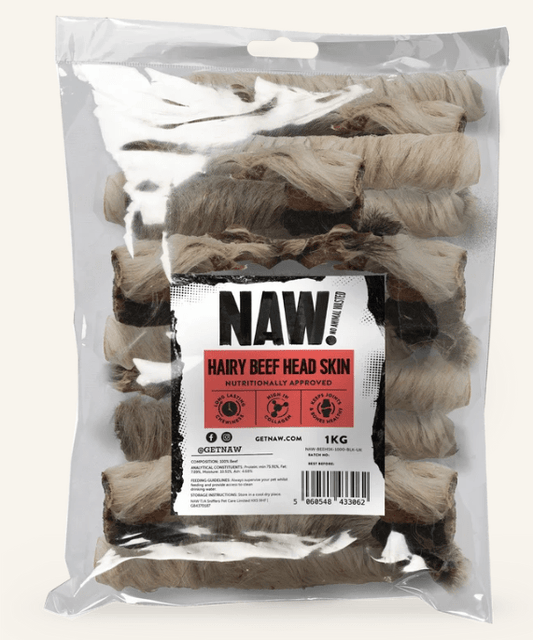 Beef Head Skin with or without fur (NAW) - SnowPaw Store - NAW - Dog Treats