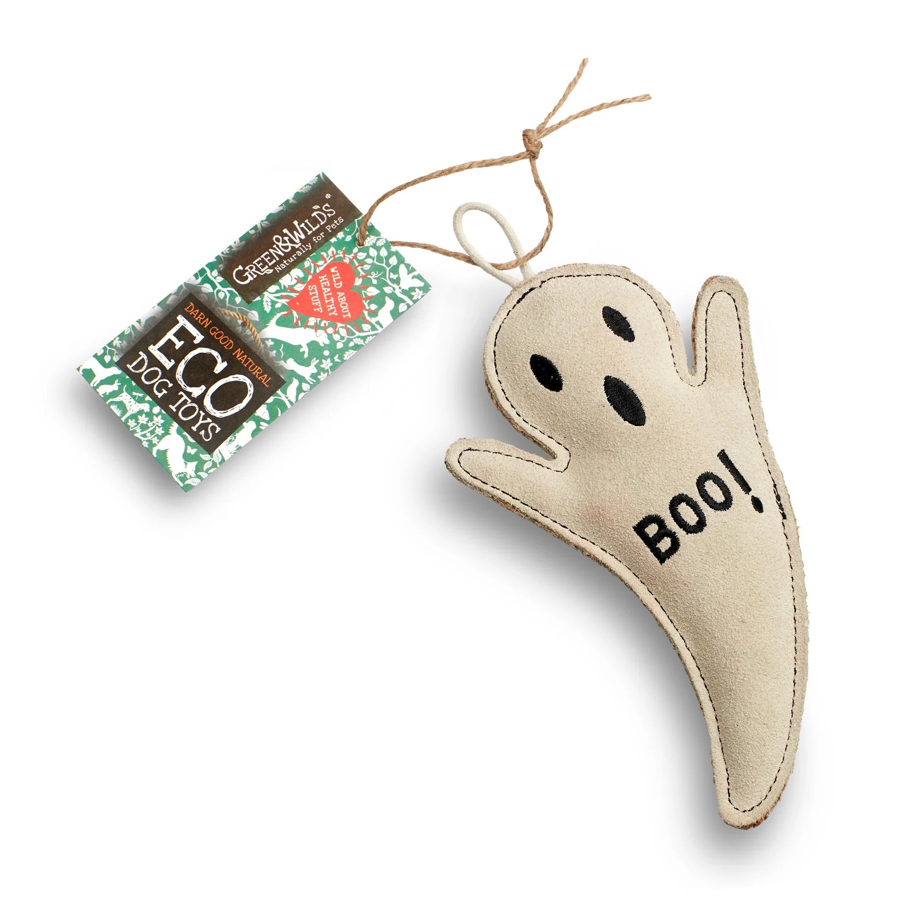 Boo Hoo Ghost, Eco Dog Toy (Green&Wilds) - SnowPaw Store - Green & Wilds - Dog Toys