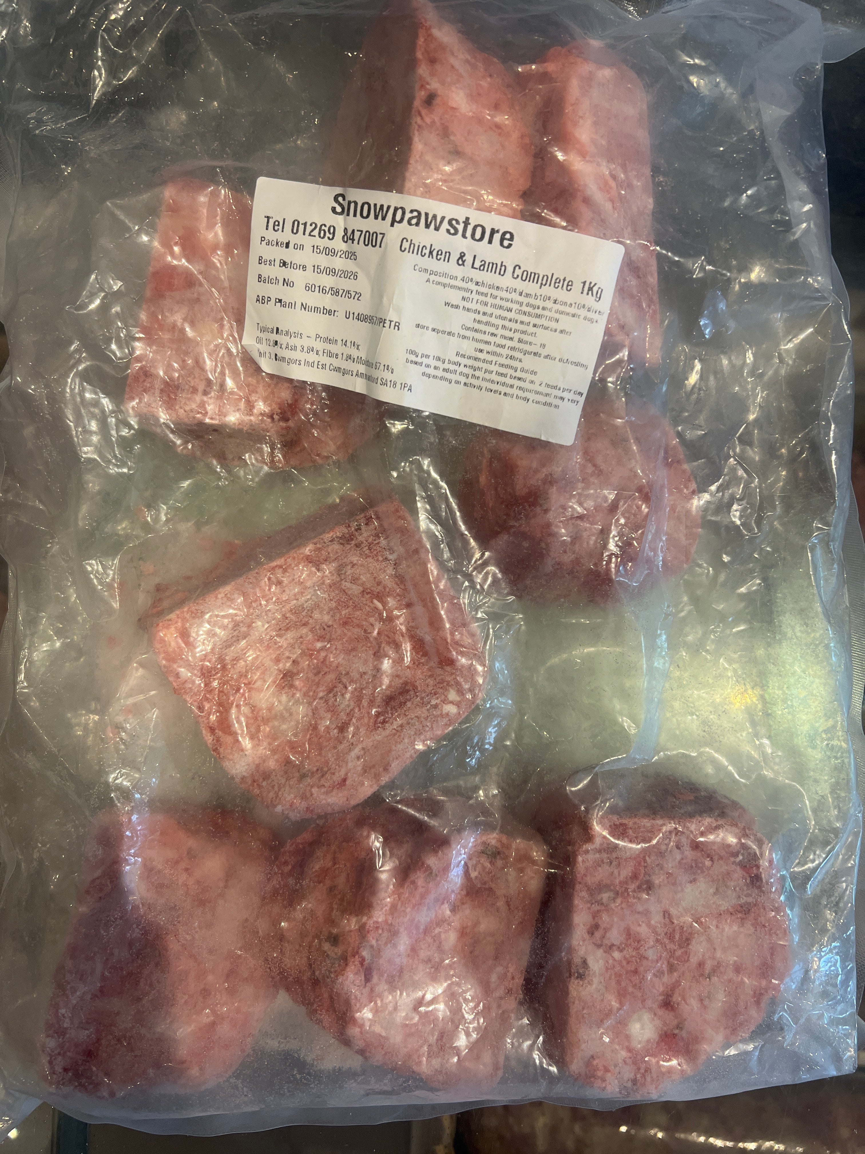 Chicken & Lamb Complete 80 | 10 | 10 (Snowpaw Raw) - SnowPaw Store - SnowPaw Store - Dog Food