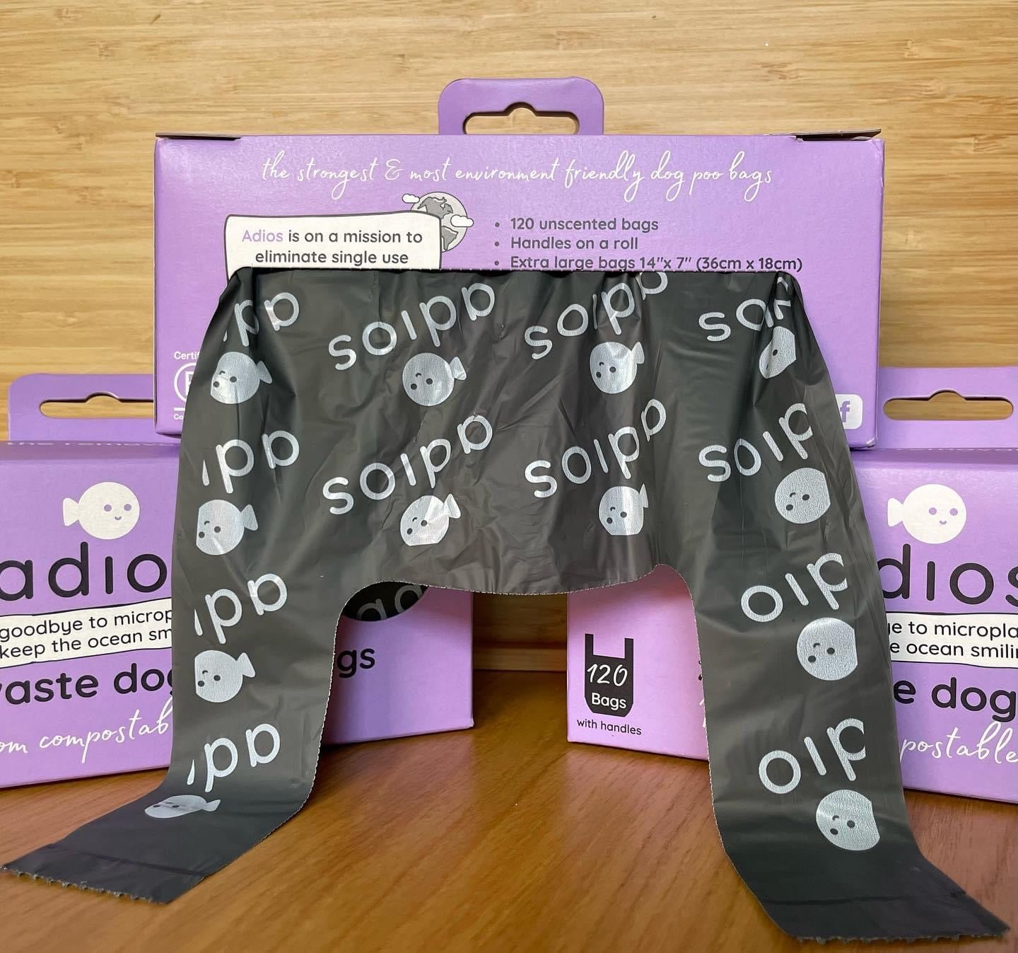 Compostable Poo Bags (Adios) - SnowPaw Store - Adios Plastic - Food & Health