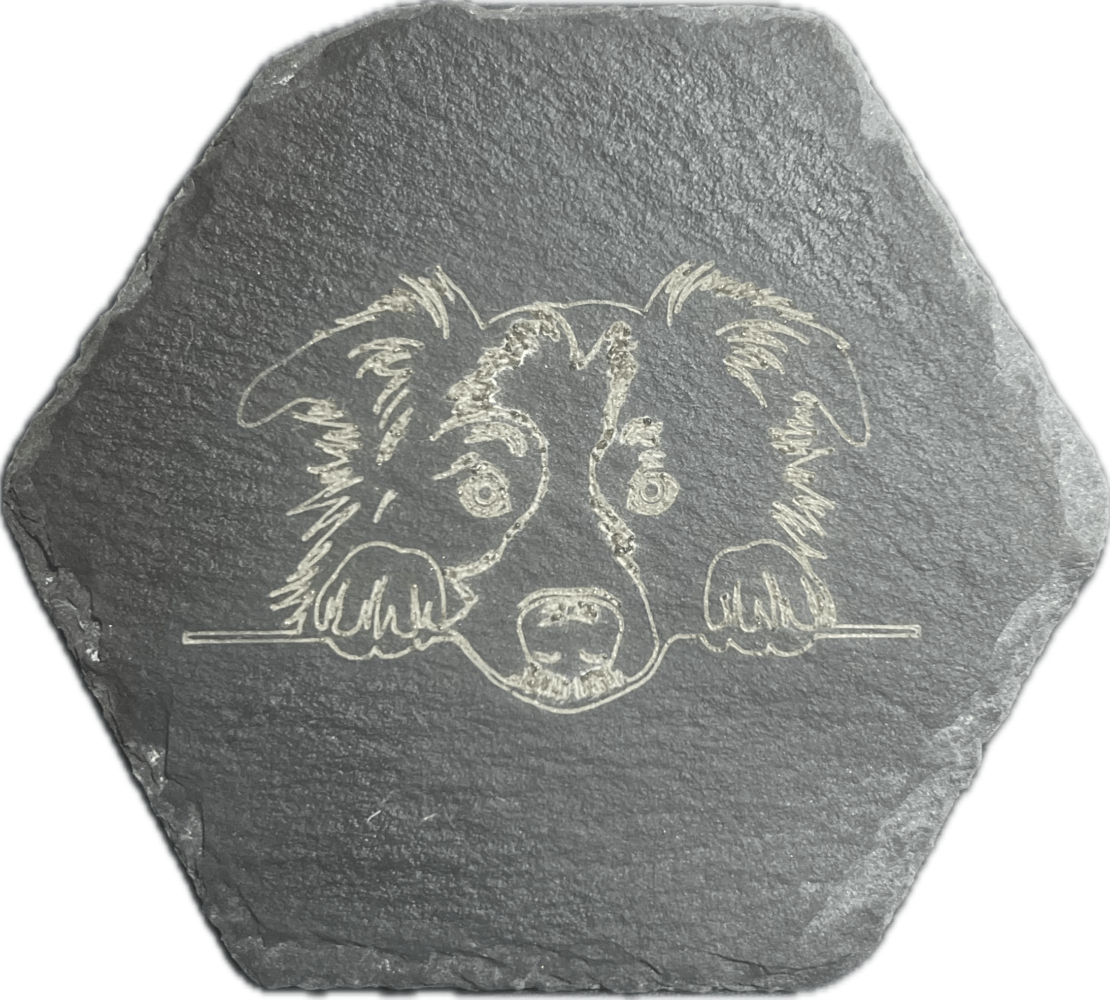 Dog Head Slate Coasters (SnowPaw Engraving) - SnowPaw Store - SnowPaw Store - Gifts