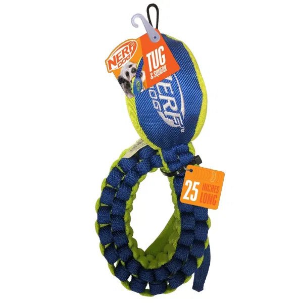 Dog Nylon Squeak Vortex Chain Tug & Squeak (Nerf Dog) - SnowPaw Store - Nerf Dog - Dog Toys
