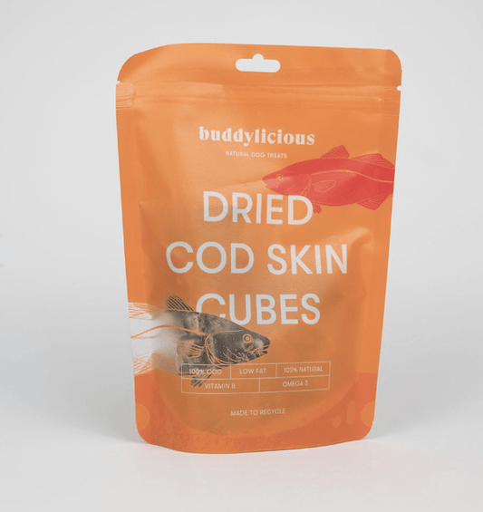 Dried Cod Skin Cubes 100g (Buddylicious) - SnowPaw Store - Buddylicious - Dog Food