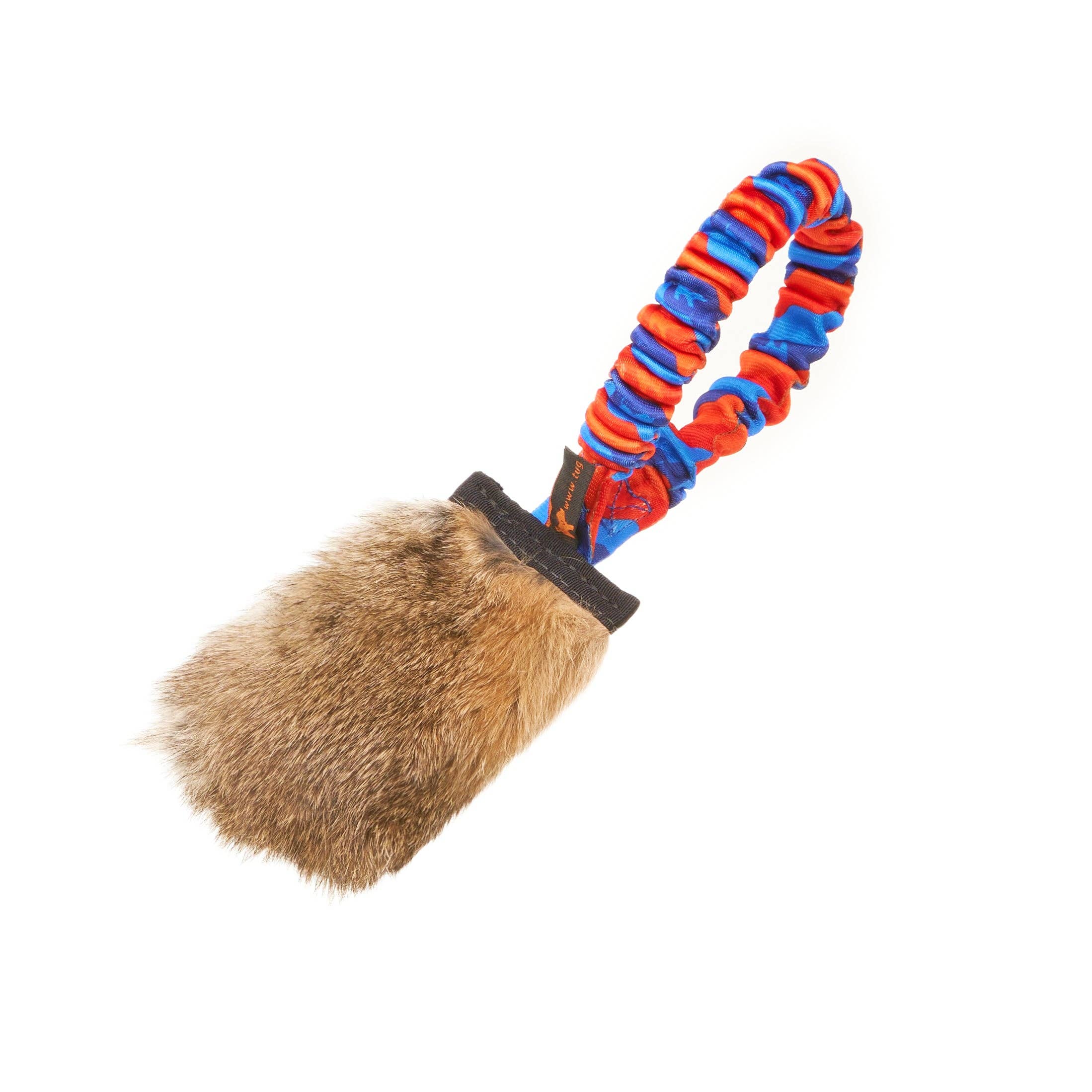 Rabbit Skin Pocket Bungee Squeaker Toy (Tug-E-Nuff)