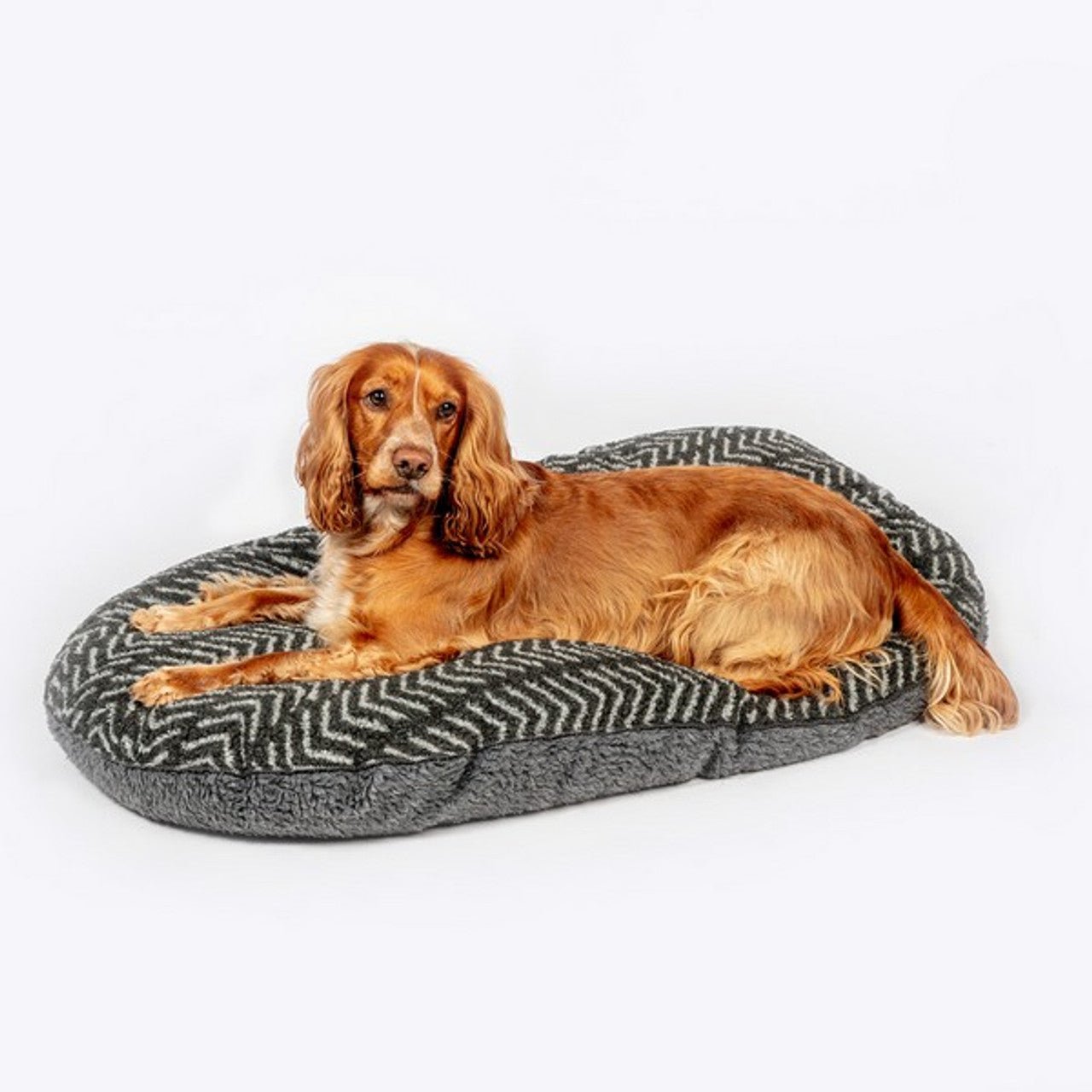 Fleece Charcoal Arrows Quilted Mattress (Danish Design) - SnowPaw Store - Danish Design - Dog Bed