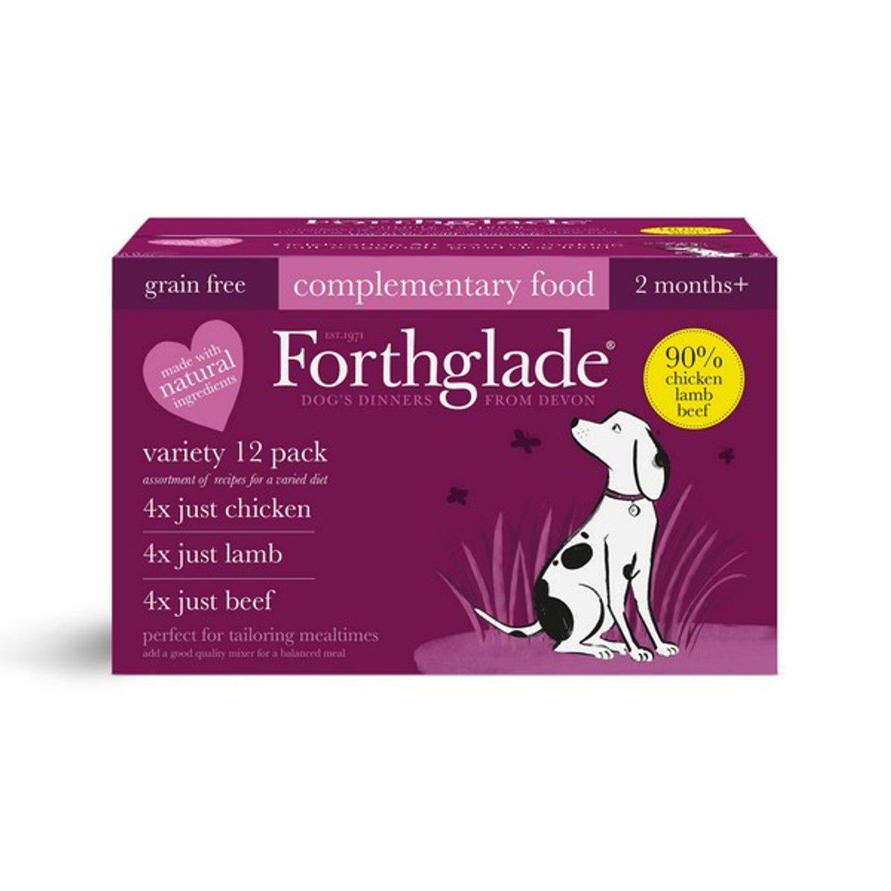 Forthglade Just Multi Dog Chk/Lamb/Beef G/F 12pk - SnowPaw Store - Forthglade - Dog Food