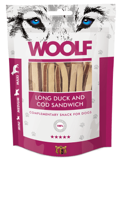 Long Duck and Cod Sandwich (Woolf) - SnowPaw Store - Woolf - Dog Treats
