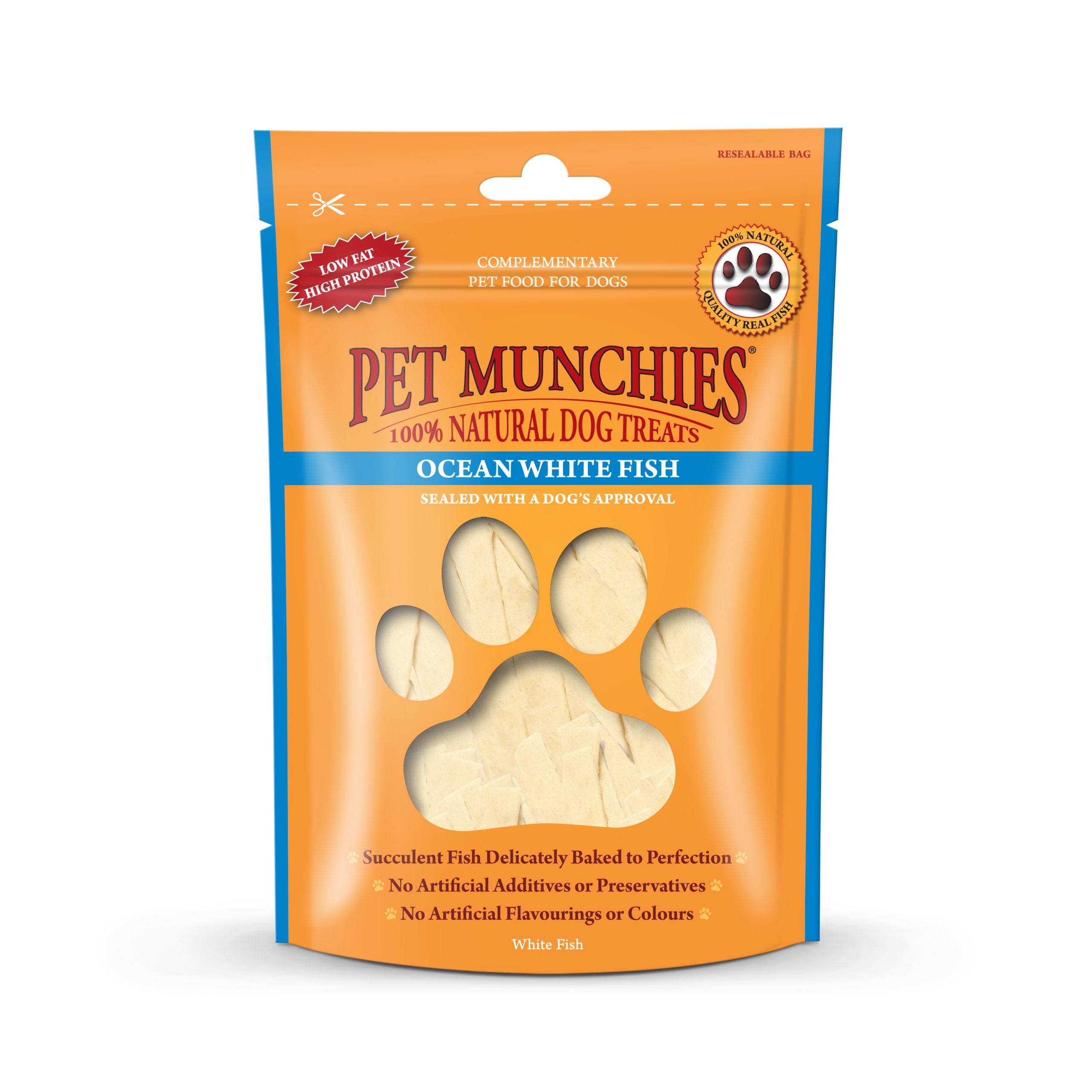 Ocean White Fish Strips 100g (Pet Munchies) - SnowPaw Store - Pet Munchies - Dog Treats