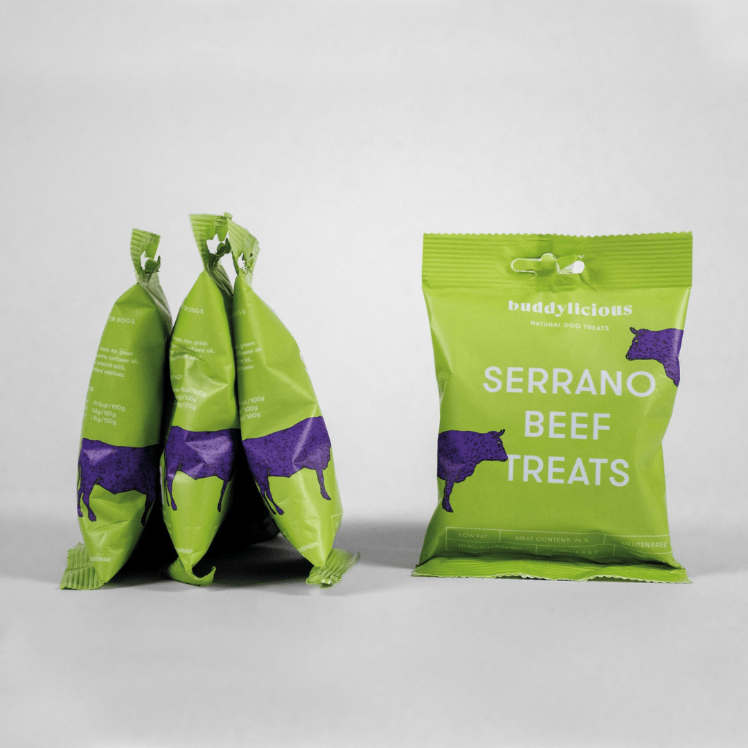 Serrano Beef Treats 100g (Buddylicious) - SnowPaw Store - Buddylicious - Dog Food