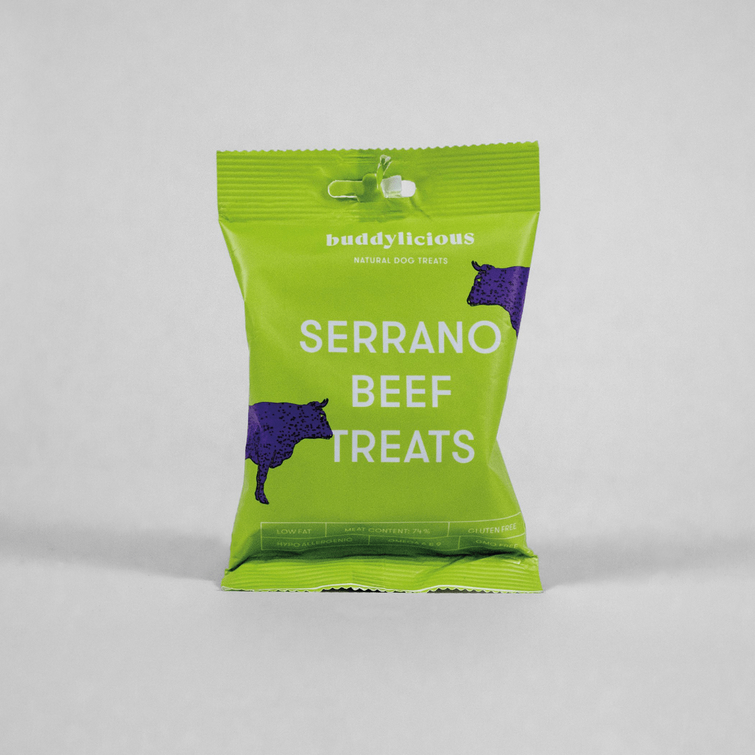 Serrano Beef Treats 100g (Buddylicious) - SnowPaw Store - Buddylicious - Dog Food