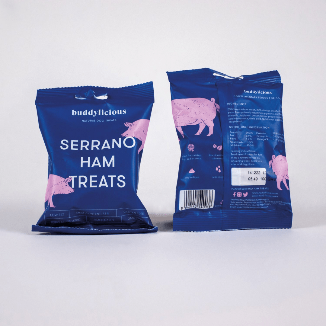 Serrano Ham Treats 100g (Buddylicious) - SnowPaw Store - Buddylicious - Dog Food