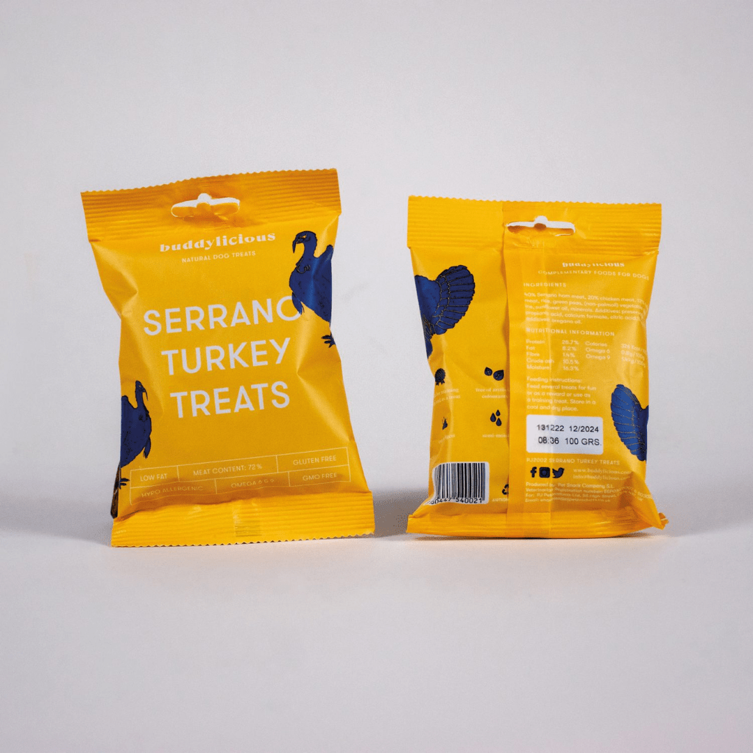 Serrano Turkey Treats 100g (Buddylicious) - SnowPaw Store - Buddylicious - Dog Food