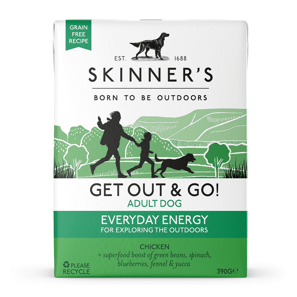 Skinners Get Out & Go Adult Dog Everyday Energy chicken 390g Wet Food - SnowPaw Store - Skinner's - Dog Food
