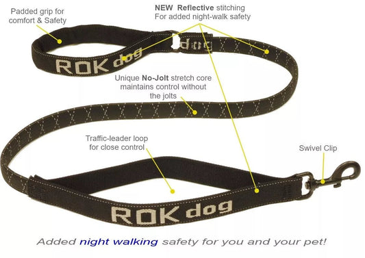 Stretch Dog Lead and Padded Collar (ROK™) - SnowPaw Store - ROK Straps - Dog Lead