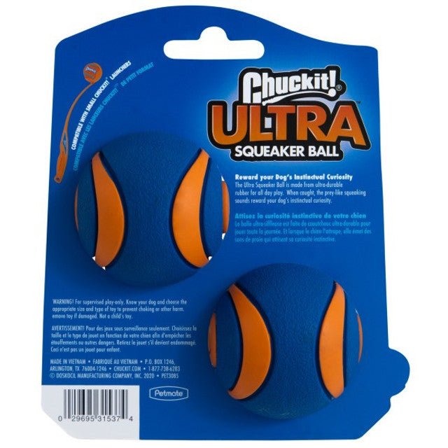 Ultra Squeaker Ball Small (2Pk)(Chuckit!) - SnowPaw Store - Chuck it! - Dog Toys