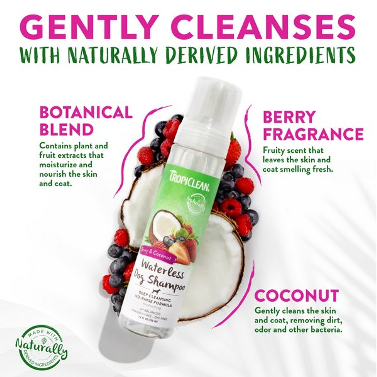 Waterless Shampoo 220ml (TropiClean) - SnowPaw Store - TropiClean - Food & Health