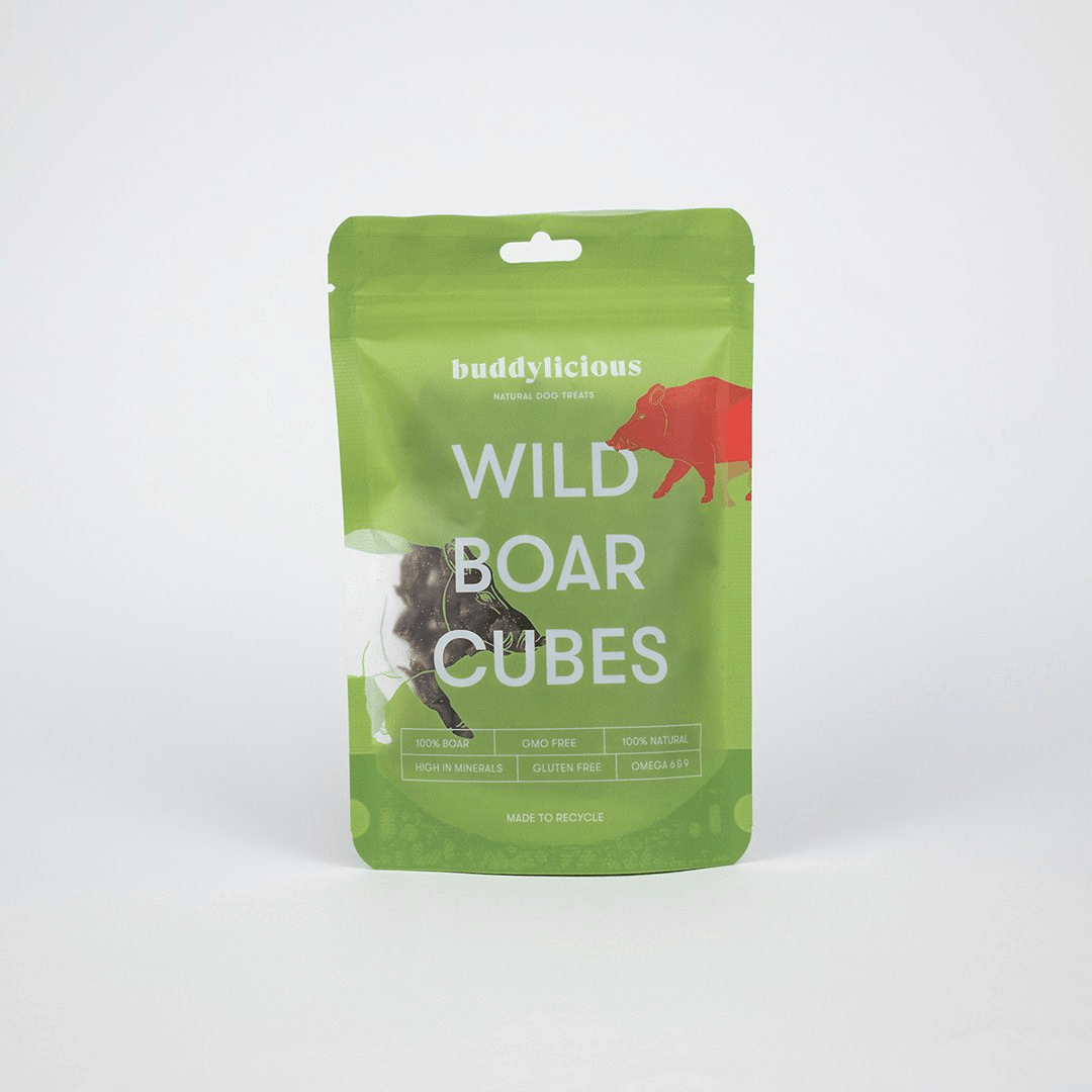 Wild Boar Cubes 100g (Buddylicious) - SnowPaw Store - Buddylicious - Dog Food