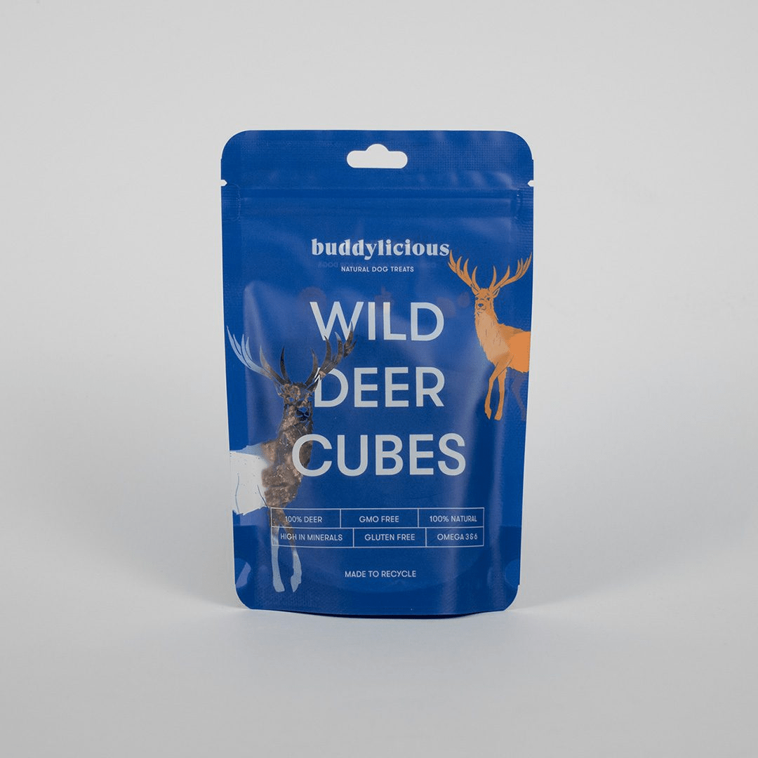 Wild Deer Cubes 100g (Buddylicious)t - SnowPaw Store - Buddylicious - Dog Food