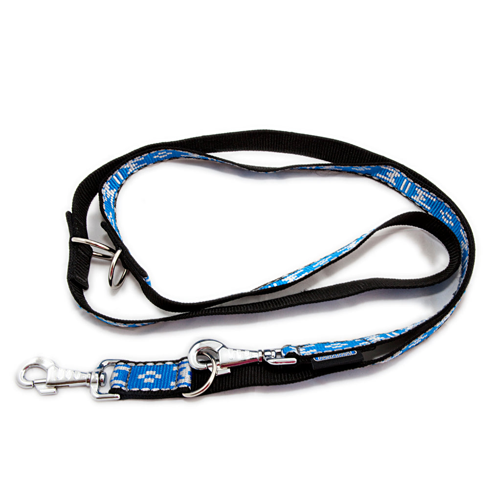Adjustable Dog Lead - Reflective Blue