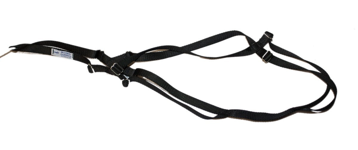 Adjustable Puppy Training X-Back Harness Black
