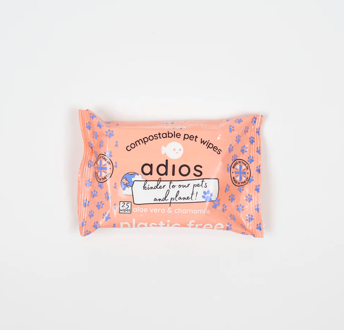 Compostable Pet Wipes (Adios) - SnowPaw Store - Adios Plastic - Food & Health