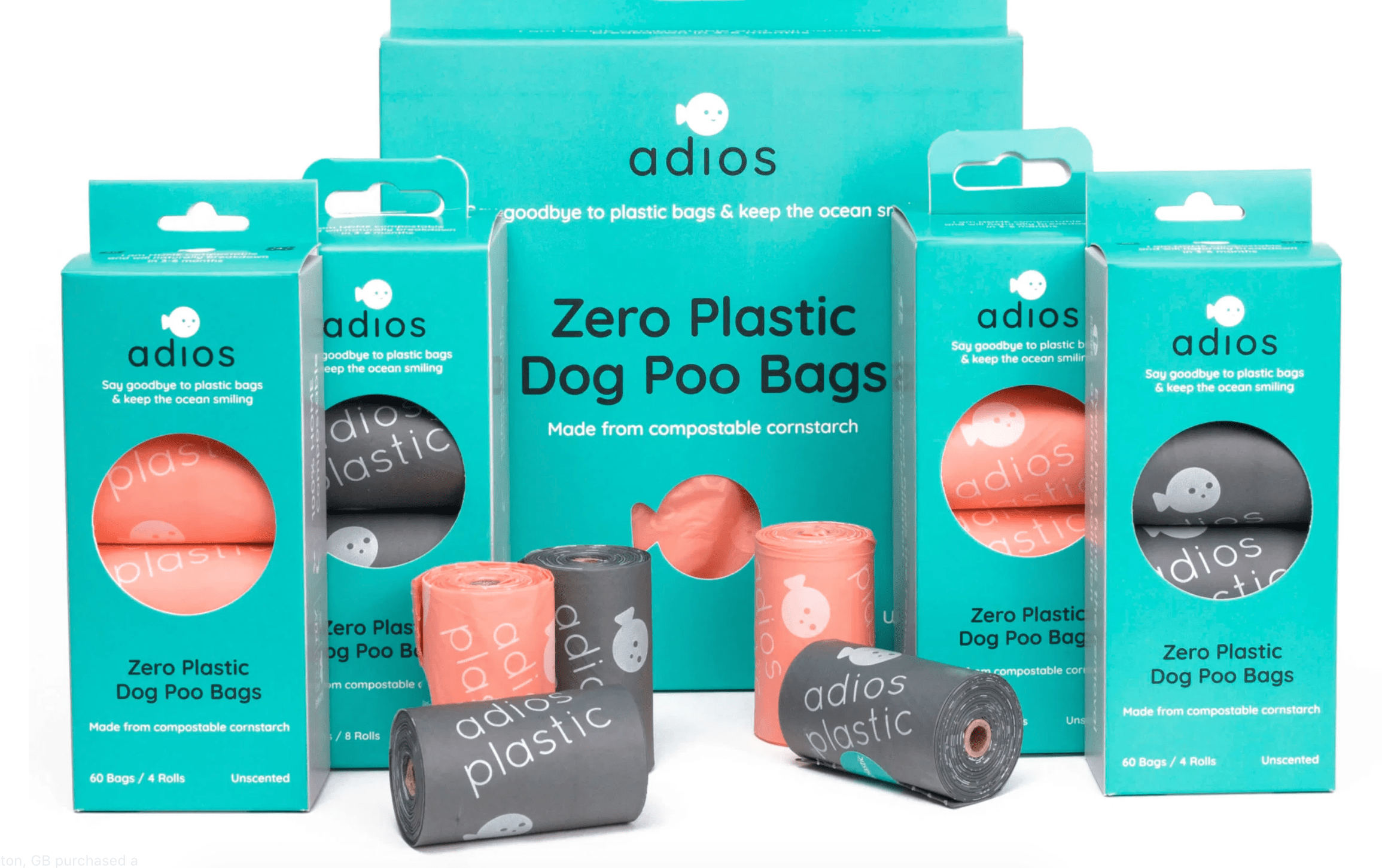 Compostable Poo Bags (Adios) - SnowPaw Store - Adios Plastic - Food & Health