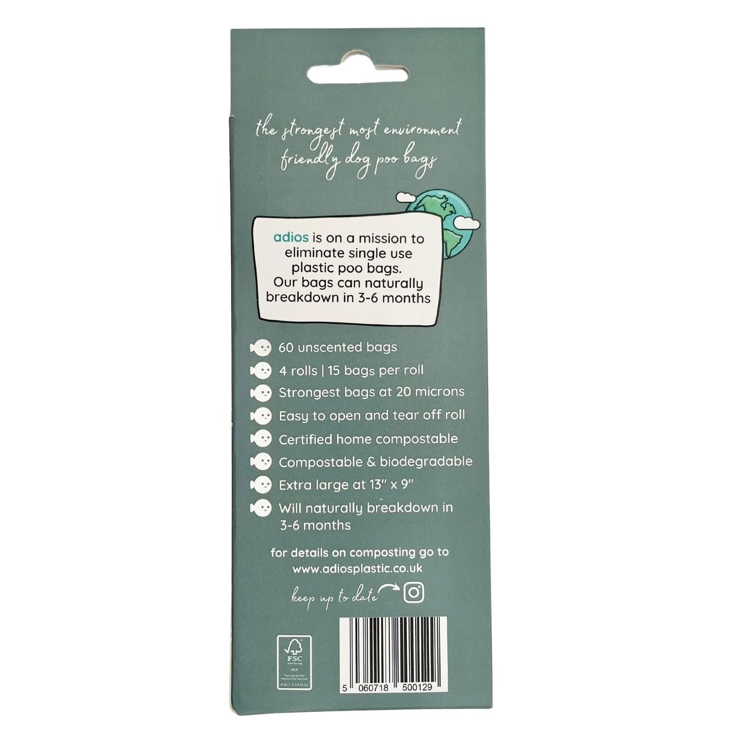 Festive Compostable Poo Bags (Adios) - SnowPaw Store - Adios Plastic - Poo Bags