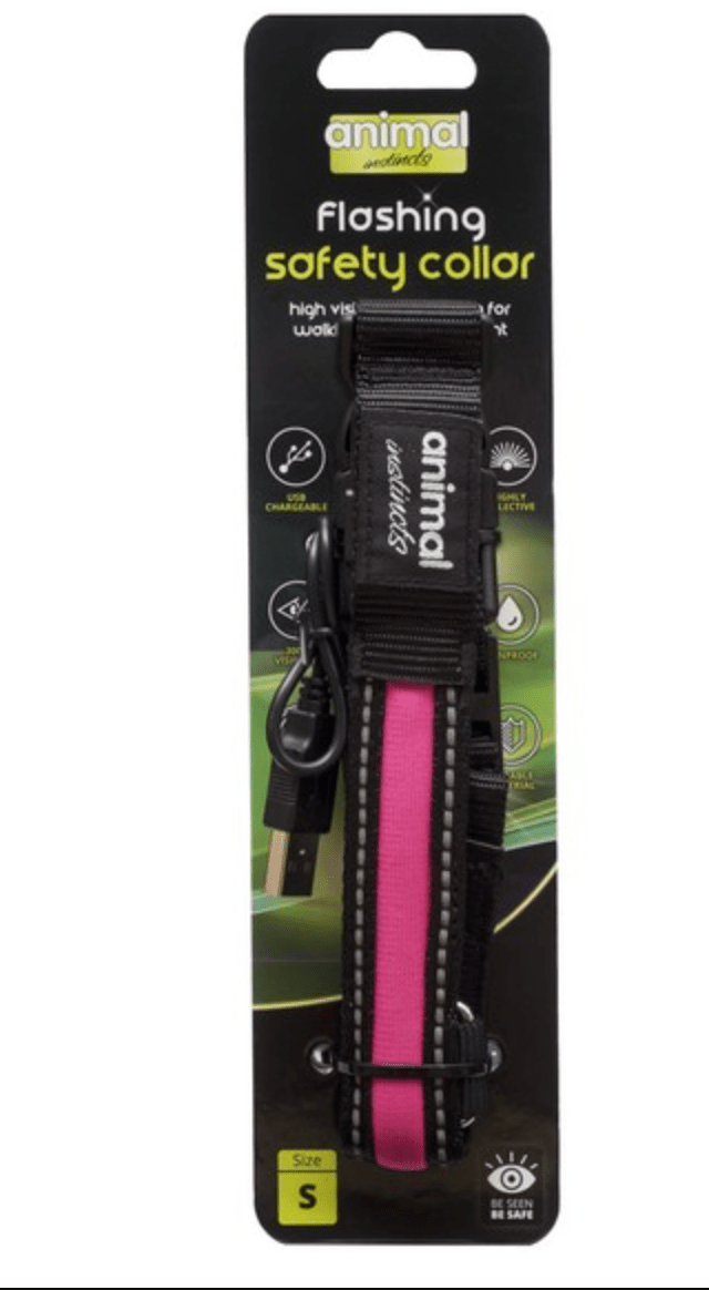 Flashing Safety Collar (Animal Instincts) - SnowPaw Store - Animal Instincts - Dog Collars, Leads, Belts