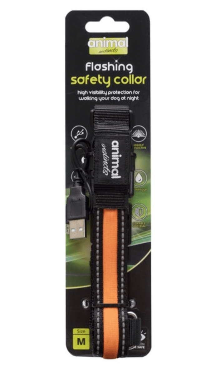 Flashing Safety Collar (Animal Instincts) - SnowPaw Store - Animal Instincts - Dog Collars, Leads, Belts