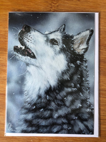 Greeting Card - "Catching Snowflakes"