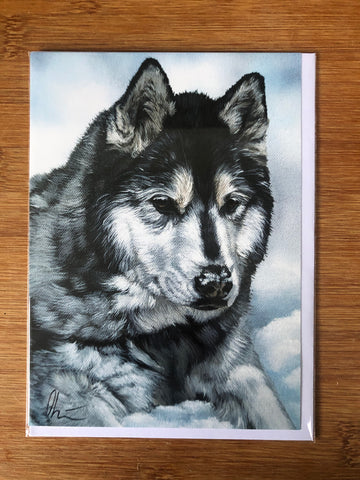 Greeting Card - "Diesel in the Snow"