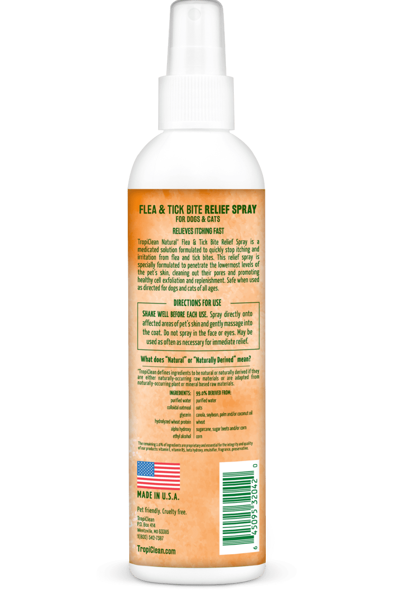 Natural Flea & Tick Bite Relied Spray (TropiClean) - SnowPaw Store - TropiClean - Food & Health