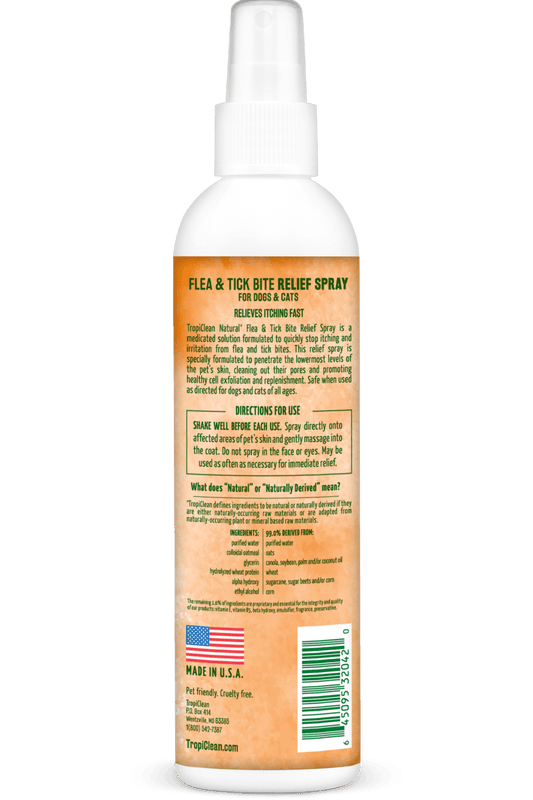 Natural Flea & Tick Bite Relied Spray (TropiClean) - SnowPaw Store - TropiClean - Food & Health